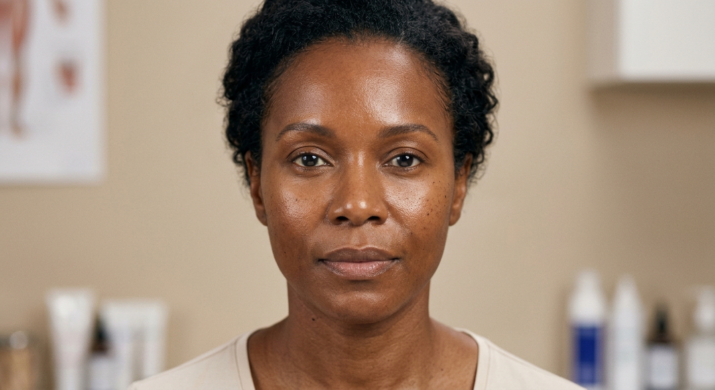 Uneven skin tone treatment results — after